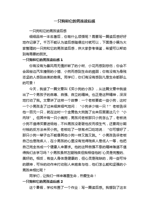 一只狗和它的男孩读后感
