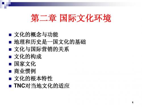 第二章 国际文化环境