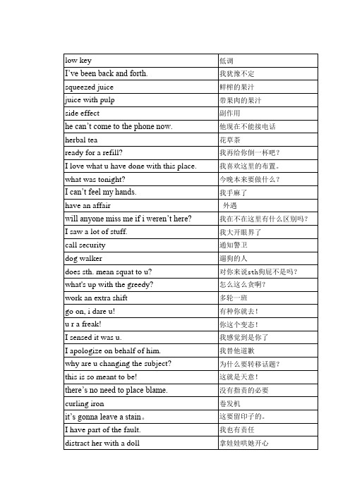 口语中总想不起怎么说的英文