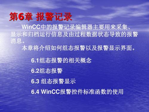 详细介绍WinCC报警记录(理论+实操图示)ppt课件