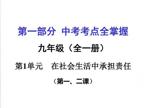 2019年中考政治九年级考点全掌握：第1-2课ppt课件(43页)