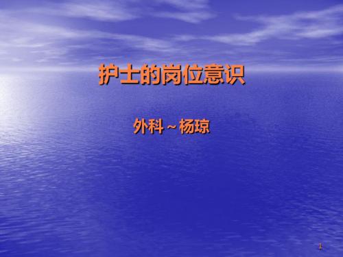 护士的岗识位意ppt课件