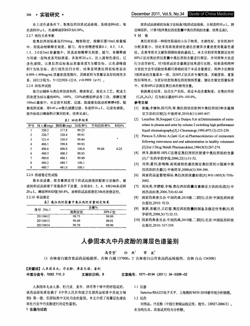 人参固本丸中丹皮酚的薄层色谱鉴别