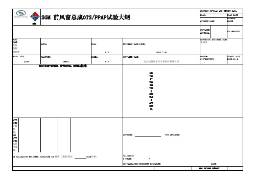 SGM980喷漆试验大纲