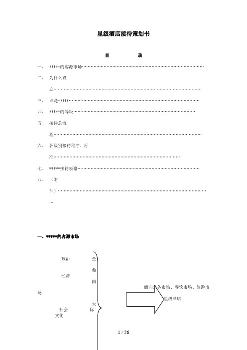 星级酒店VIP接待策划书