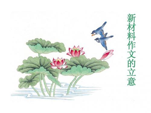 高三 高考语文新材料作文的审题立意ppt课件
