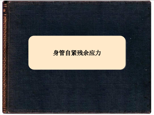 身管自紧残余应力