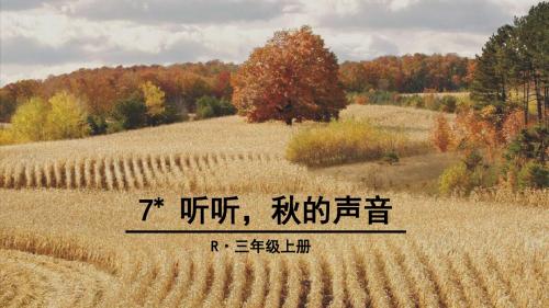 部编人教版小学语文三年级上册听听秋的声音课件2