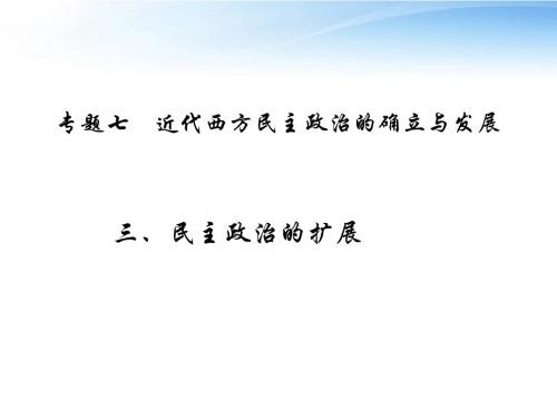 专题七(三)民主政治的扩展