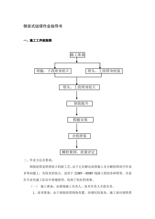 倒装式组塔作业指导书