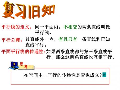 1.2.2空间中的平行关系
