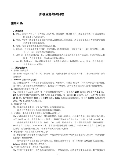 影视业务知识问答