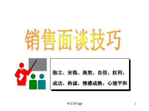 必须掌握的  销售面谈技巧ppt课件