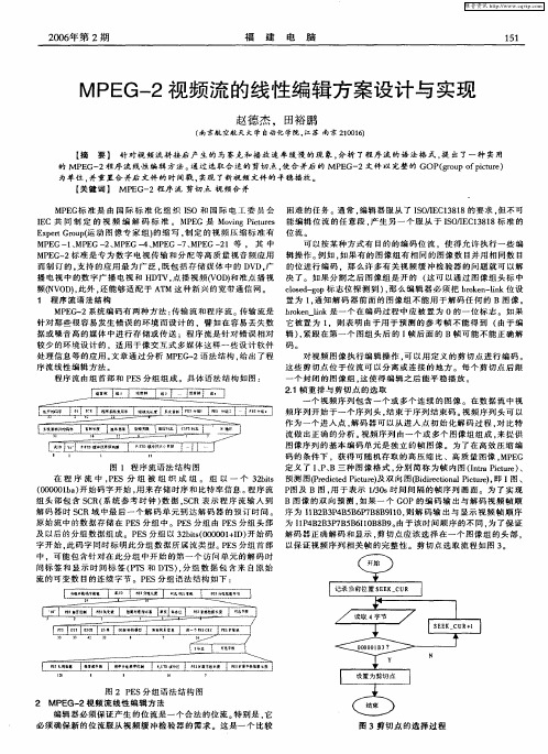 MPEG-2视频流的线性编辑方案设计与实现