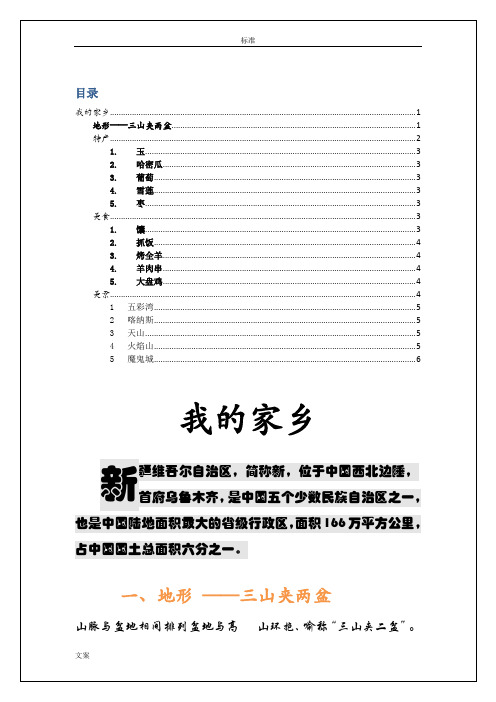我的家乡 Word