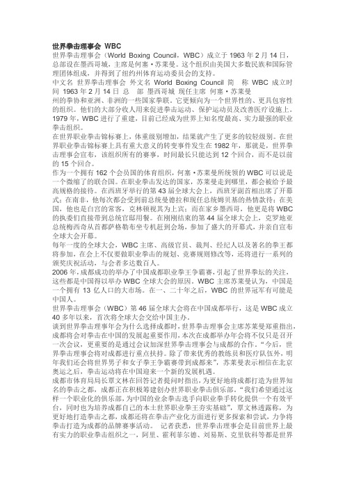 拳击科普