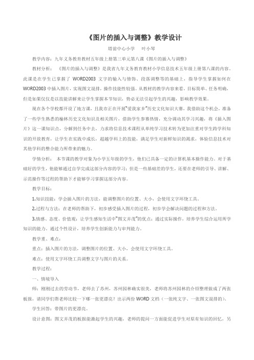 图片的插入与调整