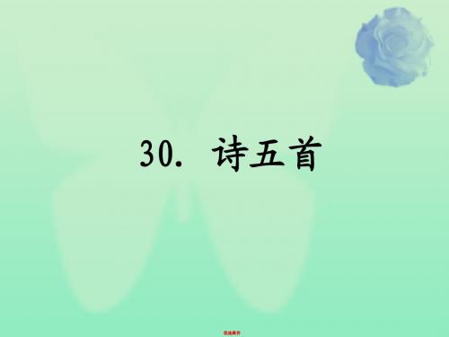 语文版七年级语文上册30 诗五首课件