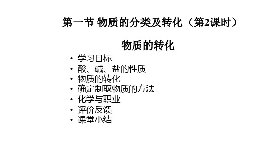 高中化学 新人教版必修1第1章第1节物质的分类及转化(第2课时)课件(24张)