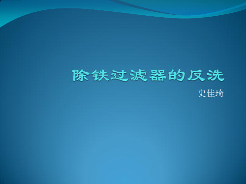 除铁过滤器反洗