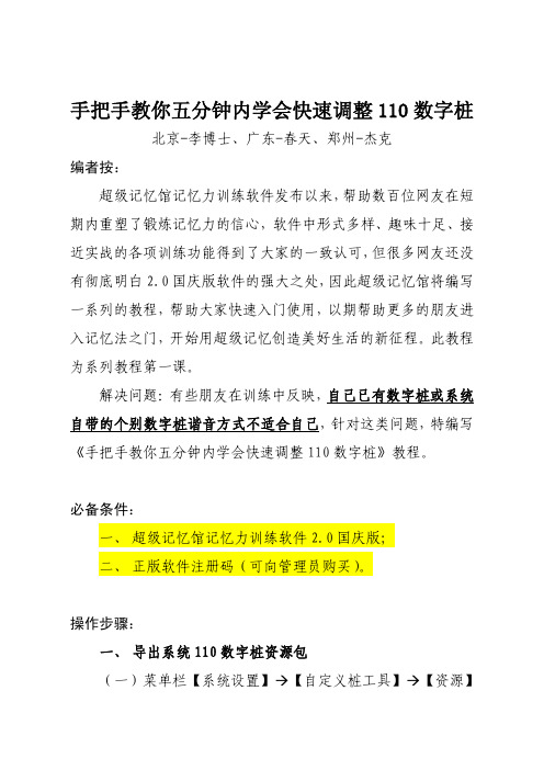 20111017-手把手教你五分钟内学会快速调整110数字桩