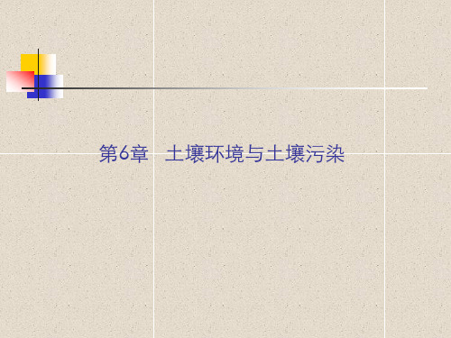 第6、7章 土壤环境与土壤污染