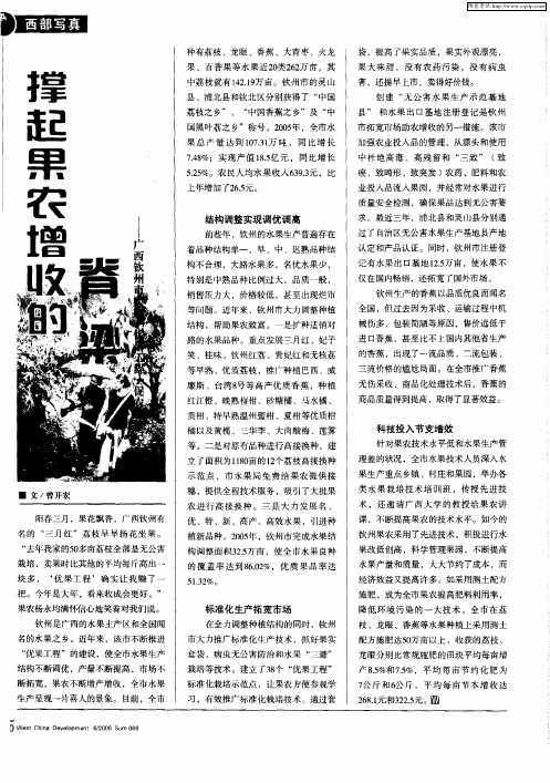 撑起果农增收的脊梁——广西钦州市实施“优果工程”促农增收纪实