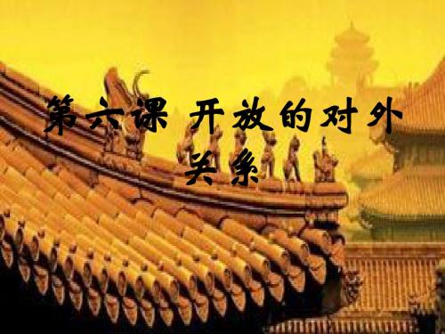 开放的对外关系ppt 人教版