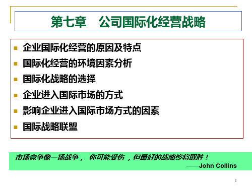 公司国际化经营战略 PPT课件