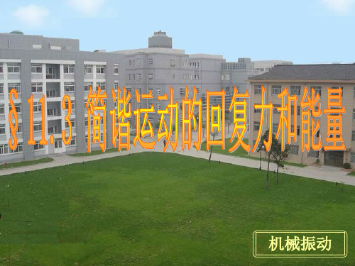 11.3简谐运动的回复力和能量