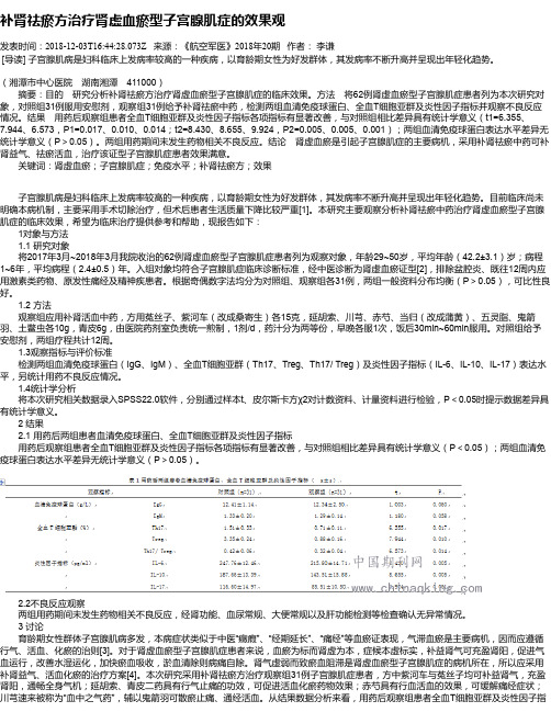 补肾祛瘀方治疗肾虚血瘀型子宫腺肌症的效果观