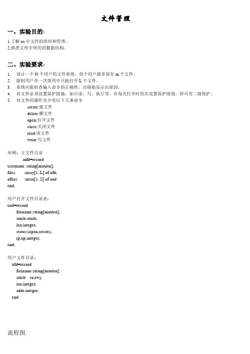 文件管理实验报告