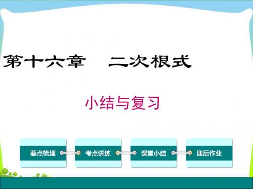 八年级下新人教版数学精品课件：各章小结与复习