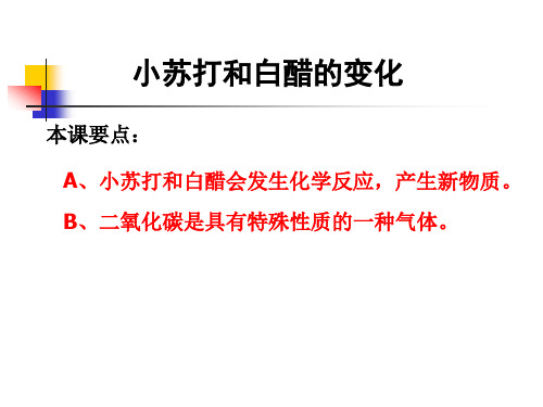 六年级下册科学课件小苏打和 白醋的变化｜ 教科版 (共8张PPT)