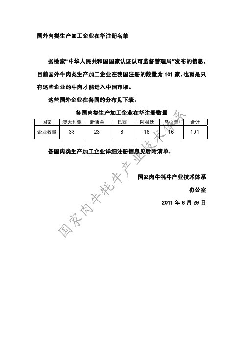 在华注册企业名单