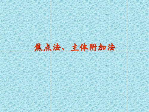 焦点法、主体附加