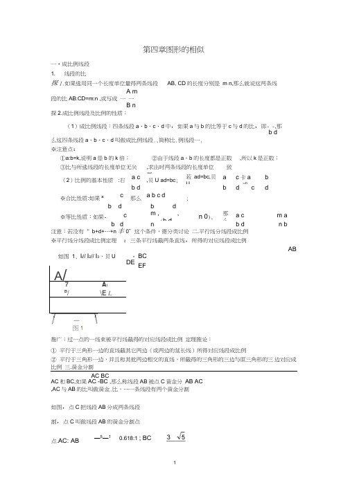 (完整word版)第四章图形的相似(知识点),推荐文档