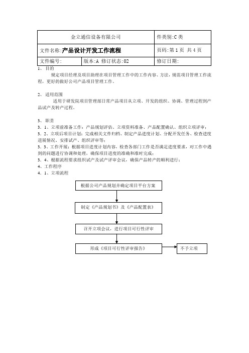 产品设计开发工作流程