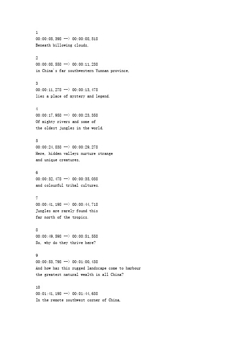 6-2-美丽中国之-英文字幕相结合-SRT格式(请用word打开)