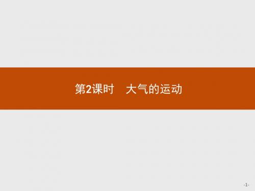 鲁教版必修一 2.2.第2课时 大气的运动 课件(共31张PPT)pptx