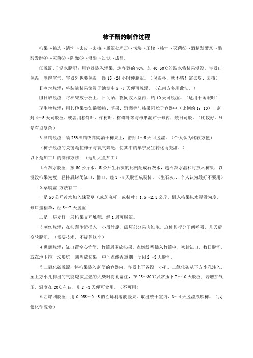 柿子醋的制作过程