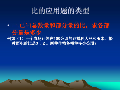 比的应用题的类型题练习