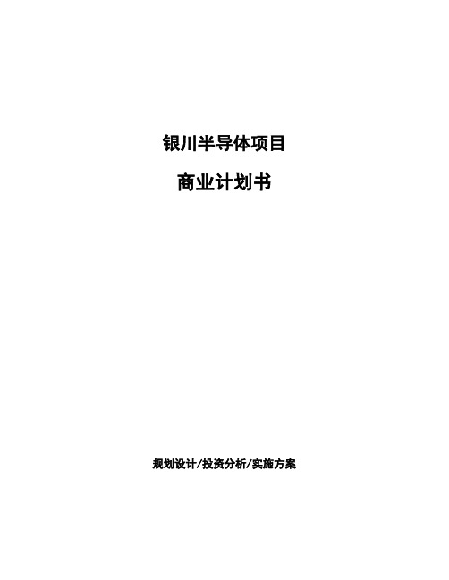 银川半导体项目商业计划书
