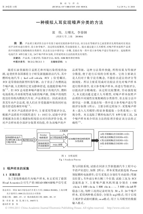 一种模拟人耳实现噪声分类的方法