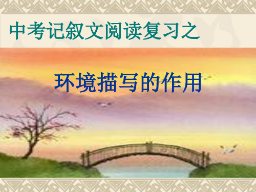 环境描写的作用PPT