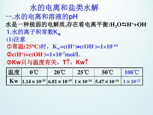 沪科版高中化学选修-拓展型课程：水的电离和盐类水解_课件1(1)