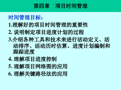 项目的时间管理