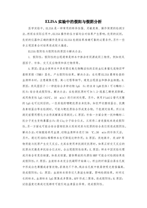 ELISA实验中的假阳与假阴分析