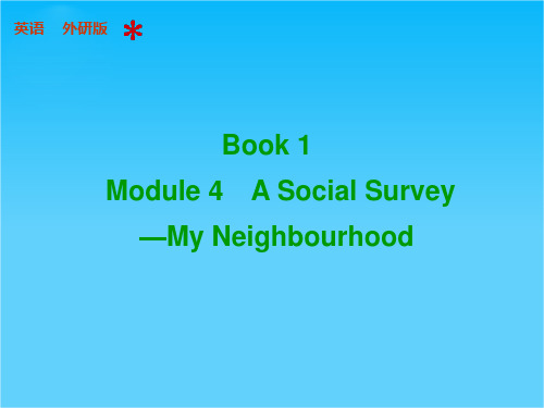 高三英语外研版(通用)总复习配套课件Book 1 Module 4