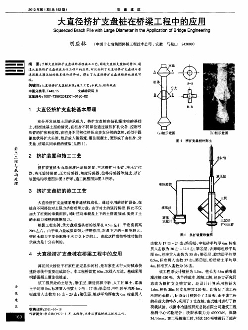 大直径挤扩支盘桩在桥梁工程中的应用